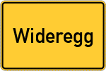 Place name sign Wideregg, Schwaben