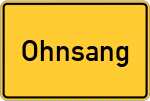 Place name sign Ohnsang, Kreis Mindelheim