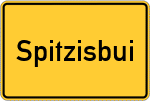 Place name sign Spitzisbui, Schwaben