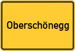 Place name sign Oberschönegg