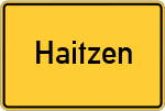Place name sign Haitzen