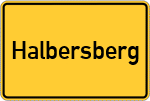 Place name sign Halbersberg