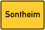 Place name sign Sontheim