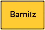 Place name sign Barnitz, Trave
