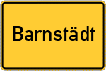 Place name sign Barnstädt