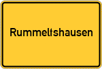 Place name sign Rummeltshausen, Kreis Memmingen