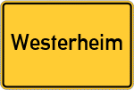 Place name sign Westerheim