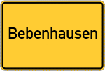 Place name sign Bebenhausen