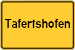 Place name sign Tafertshofen