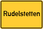 Place name sign Rudelstetten