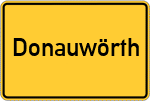 Place name sign Donauwörth