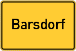 Place name sign Barsdorf