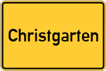 Place name sign Christgarten