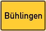 Place name sign Bühlingen