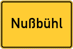 Place name sign Nußbühl