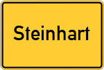Place name sign Steinhart, Schwaben
