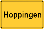 Place name sign Hoppingen