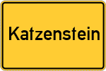 Place name sign Katzenstein