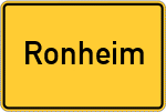 Place name sign Ronheim, Schwaben