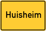 Place name sign Huisheim