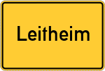 Place name sign Leitheim