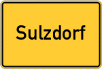 Place name sign Sulzdorf, Kreis Donauwörth