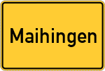 Place name sign Maihingen
