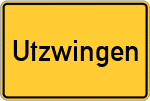 Place name sign Utzwingen