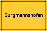 Place name sign Burgmannshofen