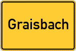 Place name sign Graisbach