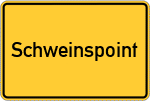 Place name sign Schweinspoint
