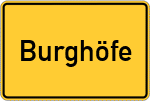 Place name sign Burghöfe