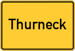 Place name sign Thurneck