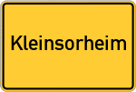 Place name sign Kleinsorheim