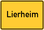 Place name sign Lierheim