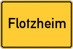 Place name sign Flotzheim, Schwaben