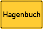 Place name sign Hagenbuch, Schwaben