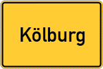 Place name sign Kölburg, Schwaben