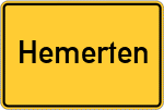 Place name sign Hemerten, Lech