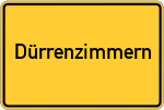 Place name sign Dürrenzimmern