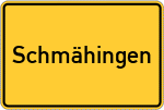 Place name sign Schmähingen