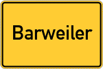 Place name sign Barweiler