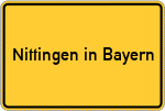 Place name sign Nittingen in Bayern