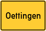 Place name sign Oettingen