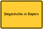 Place name sign Siegenhofen in Bayern