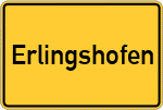 Place name sign Erlingshofen