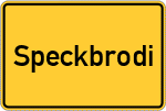 Place name sign Speckbrodi