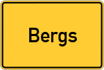 Place name sign Bergs