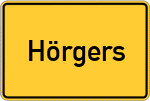 Place name sign Hörgers