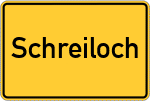 Place name sign Schreiloch